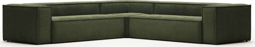 Zelená manšestrová rohová pohovka Blok – Kave Home Kave Home