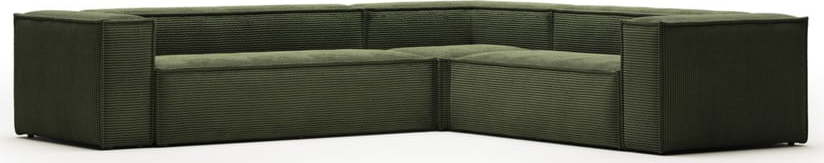 Zelená manšestrová rohová pohovka Blok – Kave Home Kave Home