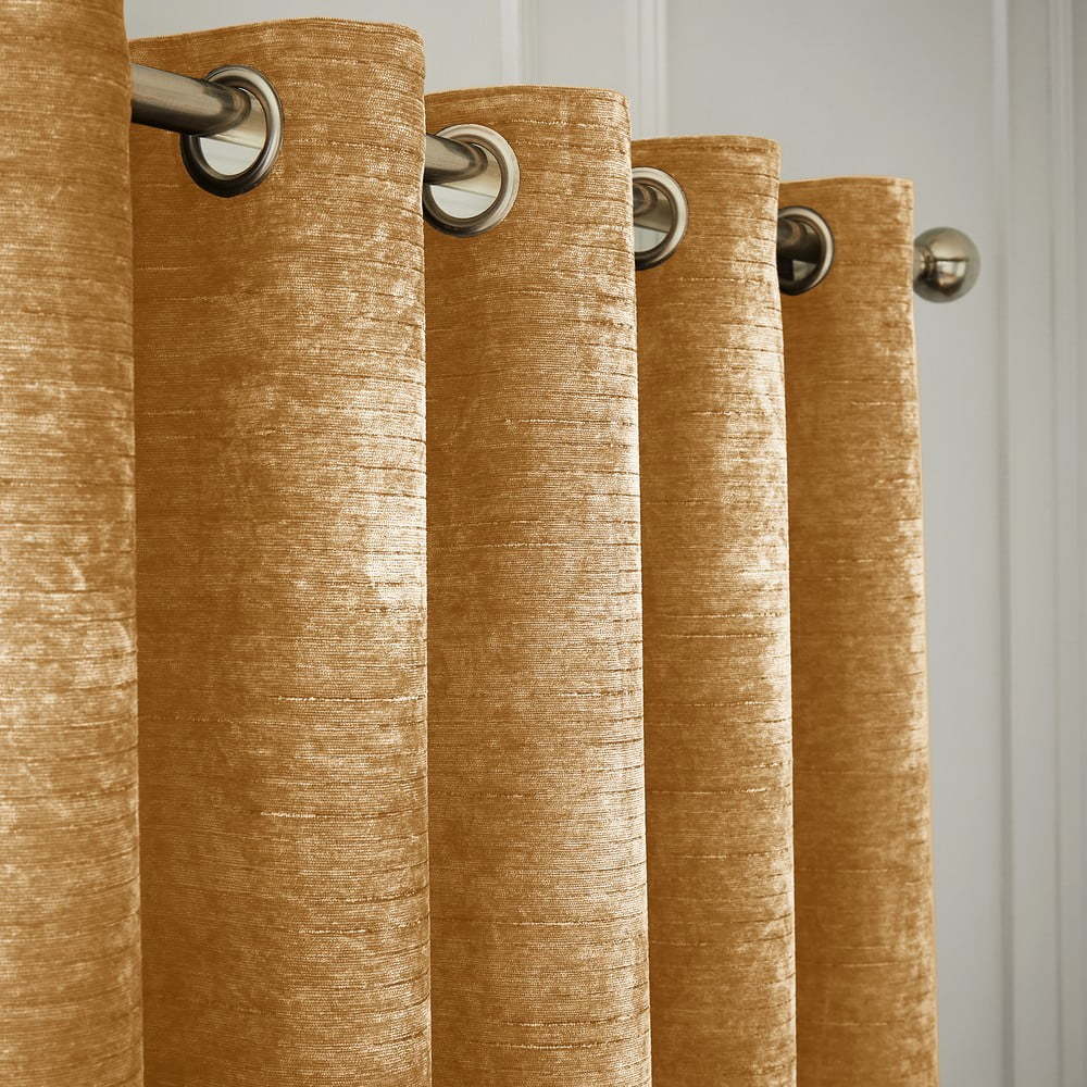 Žluté termo závěsy v sadě 2 ks z žinylky 229x183 cm Selene Luxury Chenille – Hyperion Hyperion