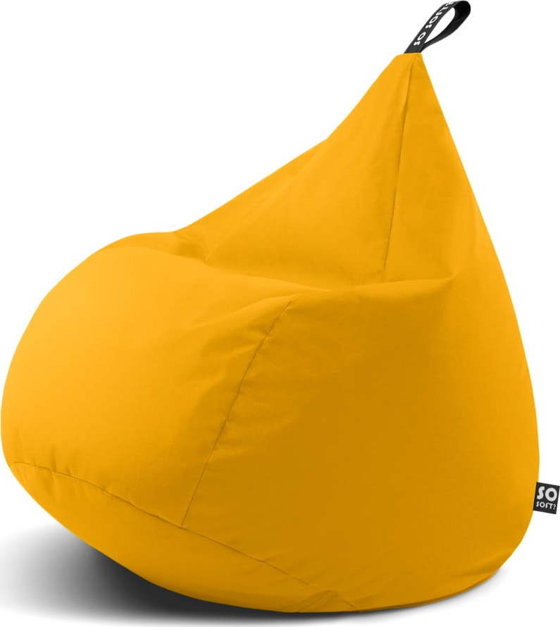 Žlutý dětský sedací vak Drop M – So Soft? So Soft?