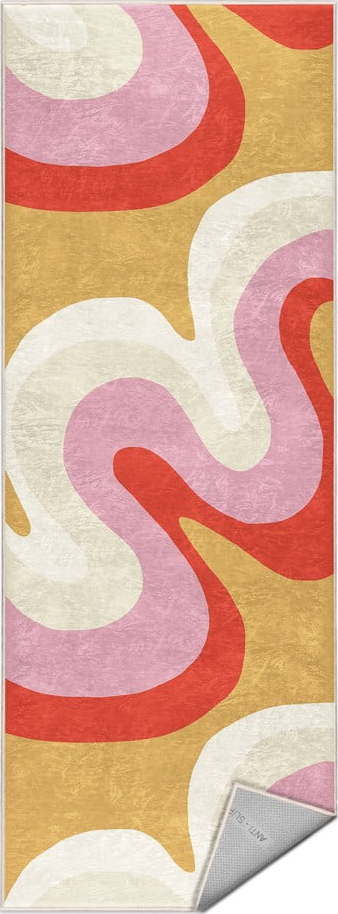Žlutý/růžový pratelný běhoun 80x200 cm Raspberry Creamsicle – Mila Home Mila Home