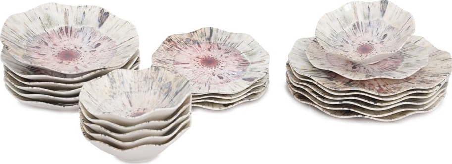 24dílná sada porcelánového nádobí Güral Porselen Blossom Güral Porselen