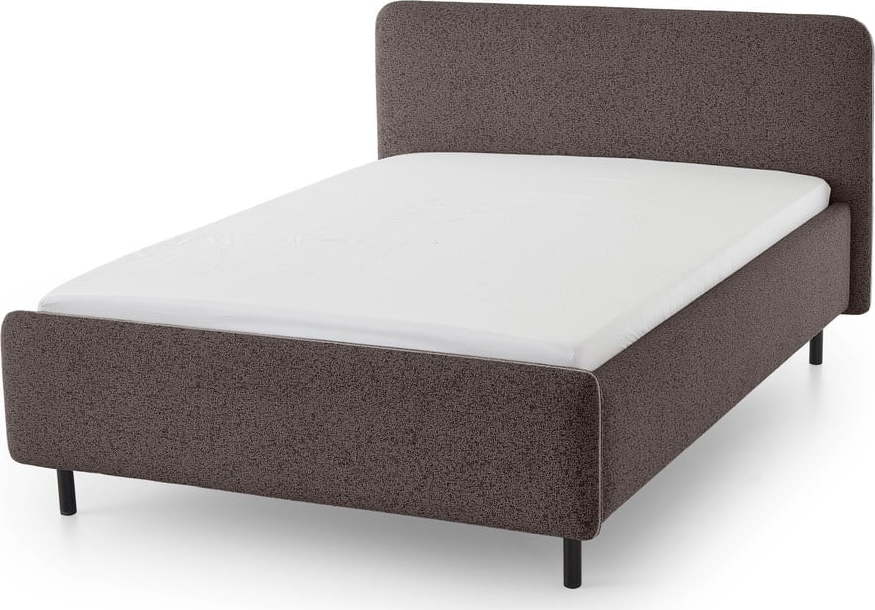 Antracitová čalouněná dvoulůžková postel bez roštu 140x200 cm Primo – Meise Möbel Meise Möbel