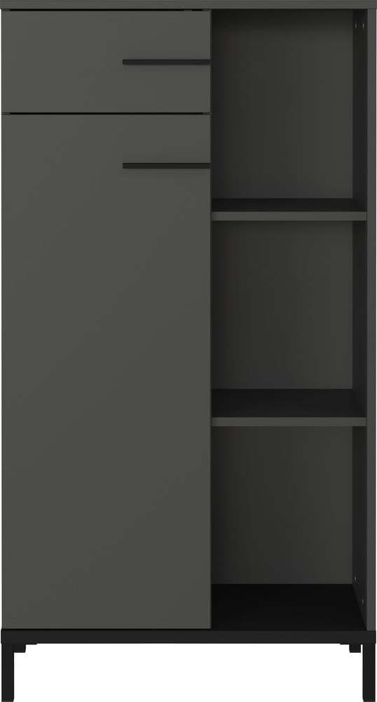 Antracitová knihovna 64x120x34 cm Rovigo – Germania Germania