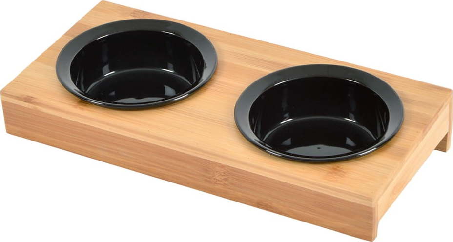 Bambusový set misek s podstavcem pro psa ø 12 cm – Love Story Love Story