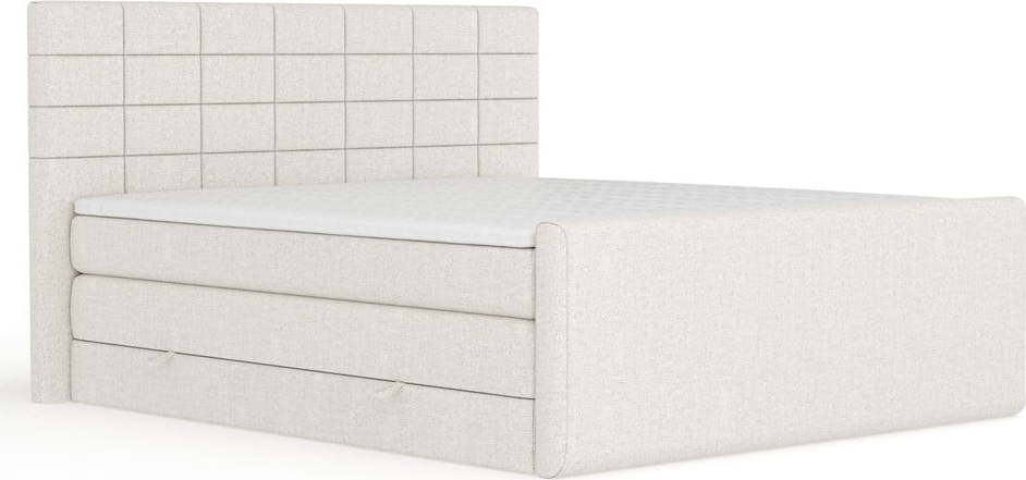 Béžová boxspring postel s úložným prostorem 160x200 cm Ava – Maison de Rêve Maison de Reve