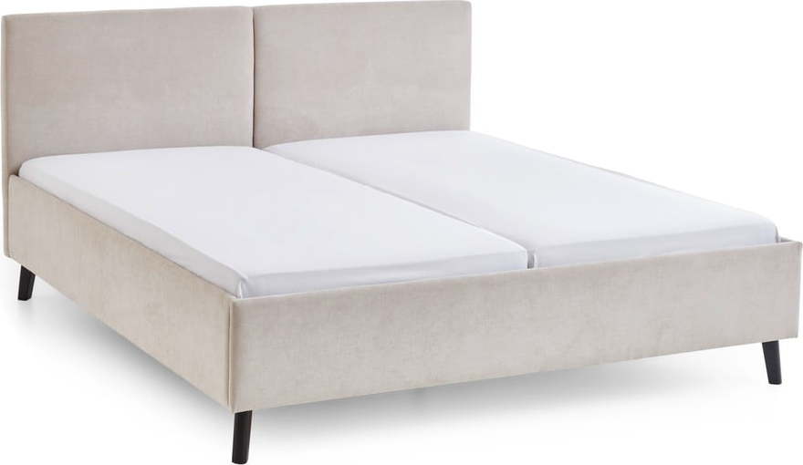Béžová čalouněná dvoulůžková postel s roštem 180x200 cm Piano – Meise Möbel Meise Möbel