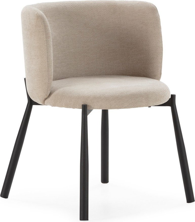 Béžová čalouněná jídelní křesla v sadě 2 ks Ginny – MOME Mome