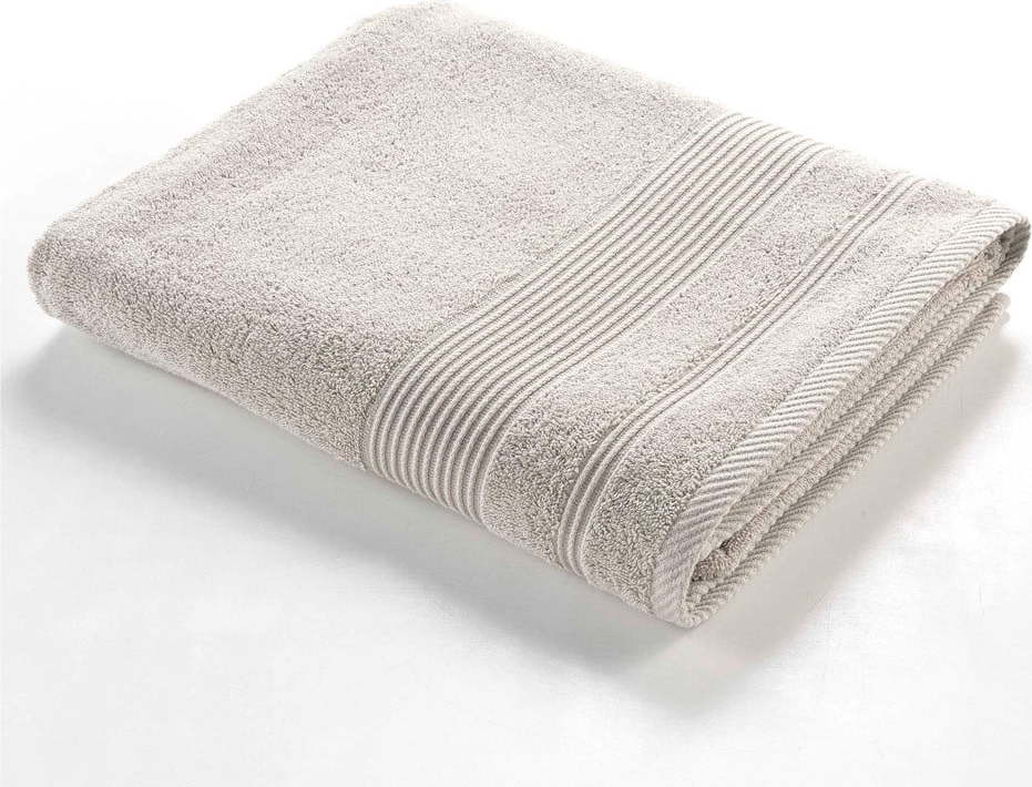 Béžová froté bavlněná osuška 90x150 cm Tendresse – douceur d'intérieur Douceur d intérieur