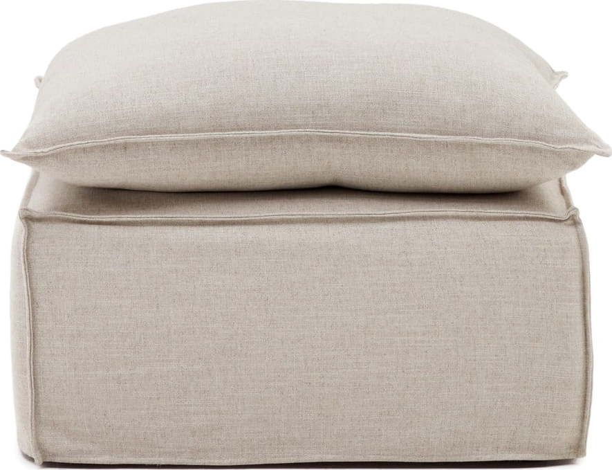 Béžová lněná podnožka Anarela – Kave Home Kave Home