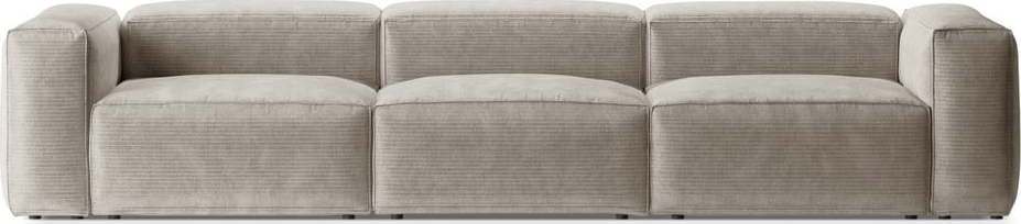 Béžová manšestrová pohovka 364 cm Bergamo – Cosmopolitan Design Cosmopolitan design