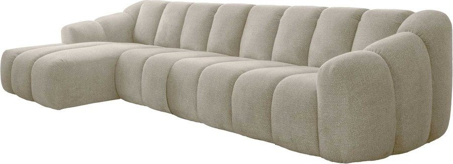 Béžová rohová pohovka (levý roh/s lenoškou) Shell – Miuform Miuform