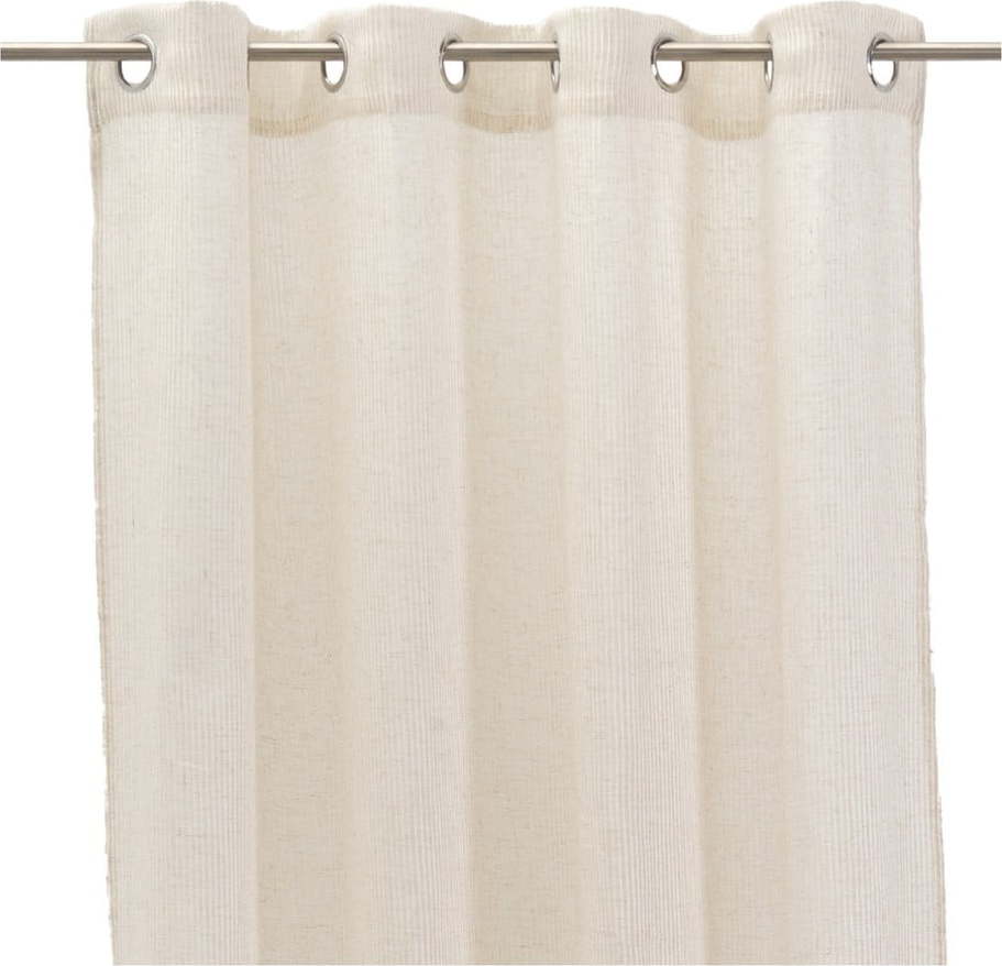 Béžová záclona s příměsí lnu 140x260 cm Fifties – Casa Selección Casa Selección