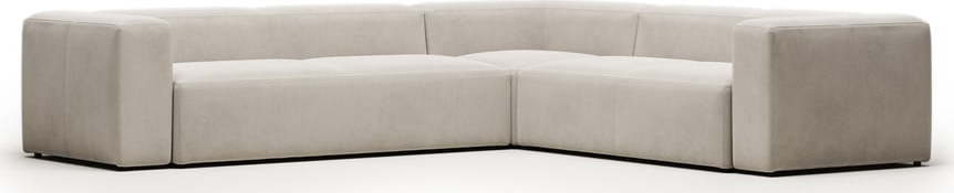 Béžová žinylková rohová pohovka Blok – Kave Home Kave Home