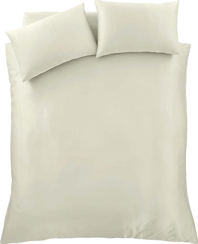 Béžové saténové povlečení na jednolůžko 135x200 cm Silky Soft – Catherine Lansfield Catherine Lansfield