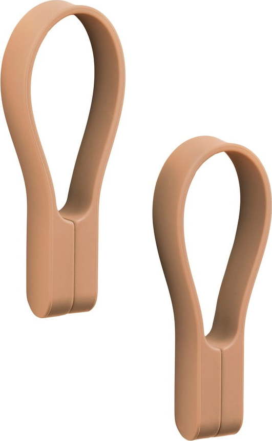 Béžové silikonové poutko 2 ks Loop – Zone Zone