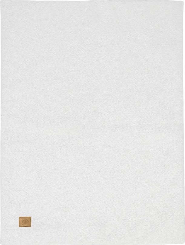 Bílá dětská deka z materiálu bouclé 100x77 cm – Meowbaby MeowBaby