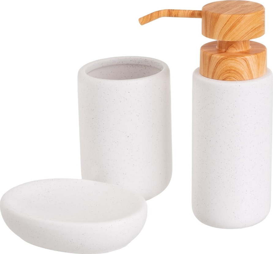 Bílá keramická sada doplňků do koupelny – Casa Selección Casa Selección