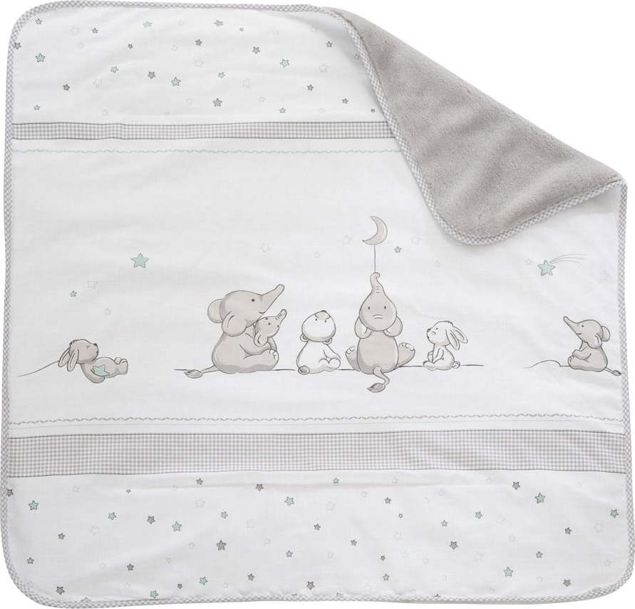 Bílá/šedá dětská deka z mikroplyše 80x80 cm Sternenzauber – Roba Roba