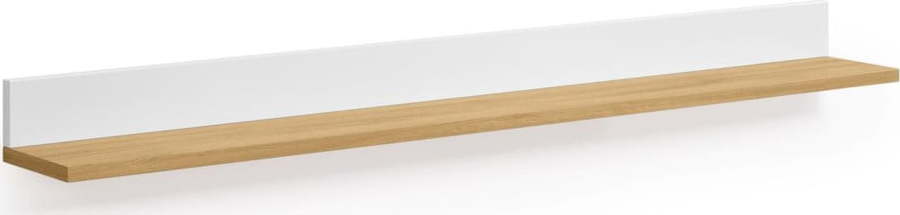 Bílá/v přírodní barvě police v dekoru dubu 120 cm Abilen – Kave Home Kave Home