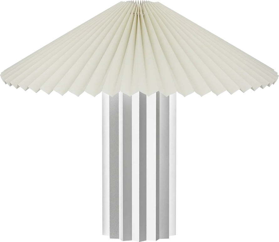 Bílá/ve stříbrné barvě stmívatelná stolní lampa s textilním stínidlem (výška 36 cm) Taite – Blomus Blomus