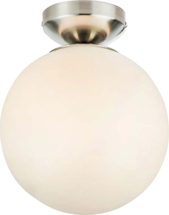 Bílé/ve stříbrné barvě stropní svítidlo se skleněným stínidlem Stintino – Markslöjd Markslöjd