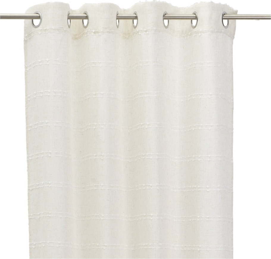 Bílo-béžový závěs s příměsí lnu 140x260 cm Nodes – Casa Selección Casa Selección