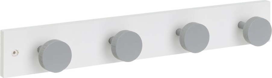 Bílo-šedý nástěnný věšák z borovicového dřeva 40 cm Anillos – Casa Selección Casa Selección