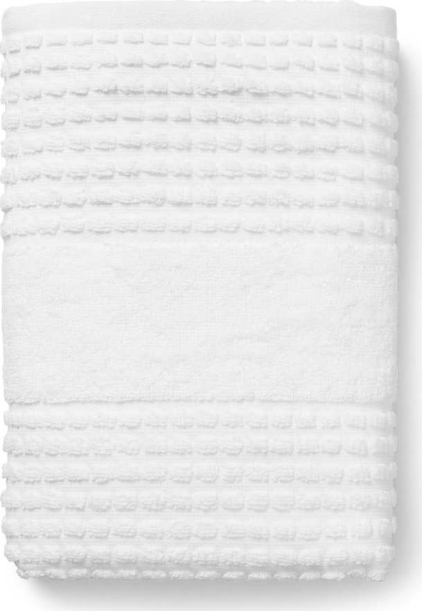 Bílý froté ručník z Bio bavlny 50x100 cm Check – JUNA Juna