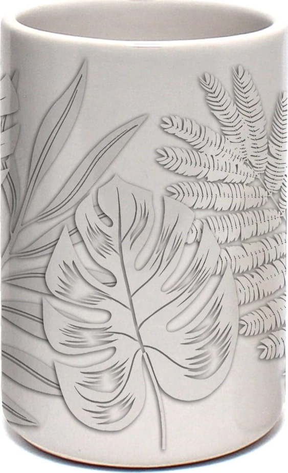 Bílý keramický kelímek na zubní kartáčky Amber – douceur d'intérieur Douceur d intérieur