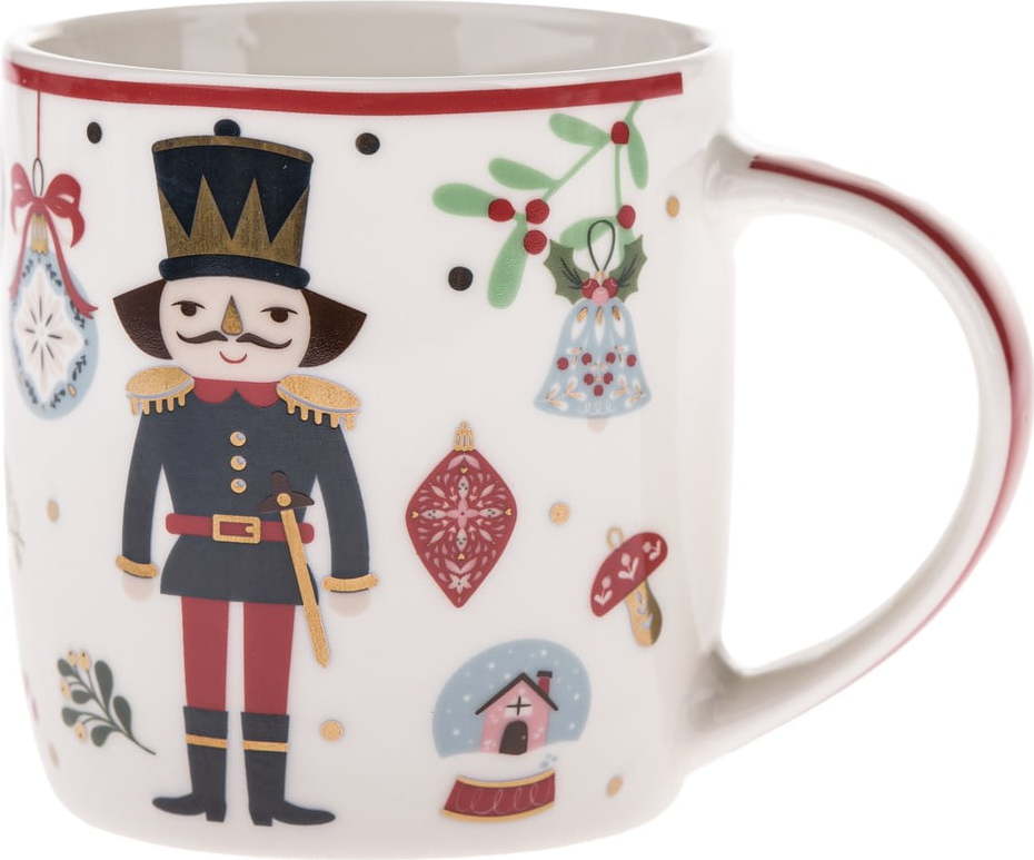 Bílý porcelánový hrnek s vánočním motivem 370 ml Jolly – Dakls Dakls