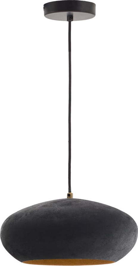 Černé závěsné svítidlo s kovovým stínidlem ø 30 cm Inda – Kave Home Kave Home