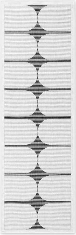 Černobílý vnitřní a venkovní běhoun 80x250 cm Duet Bowen – NORTHRUGS Hanse Home