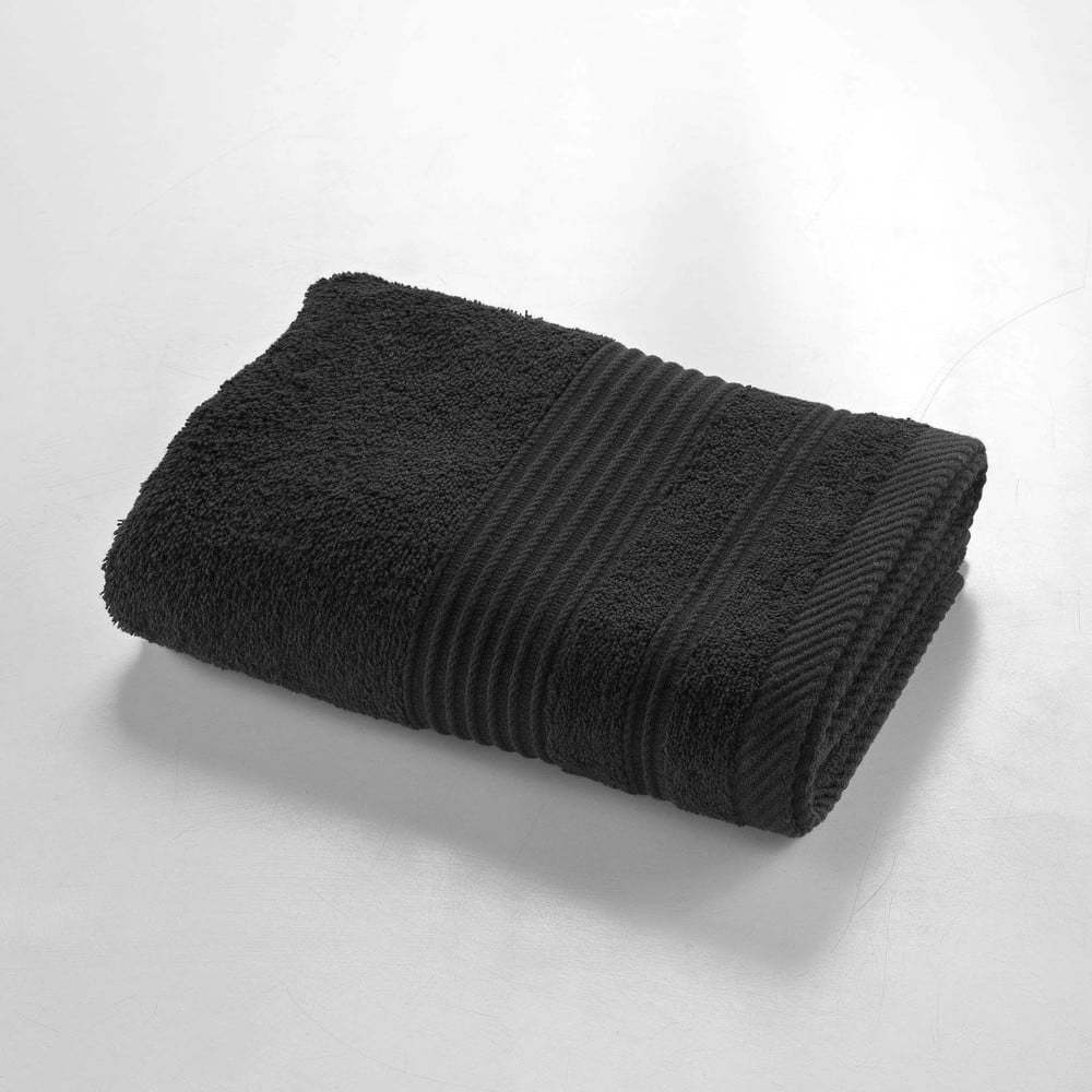 Černý froté bavlněný ručník 50x90 cm Tendresse – douceur d'intérieur Douceur d intérieur