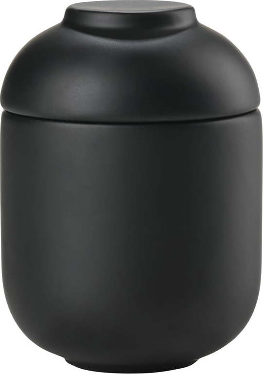 Černý kameninový koupelnový organizér na vatové tampony Sensu – Zone Zone