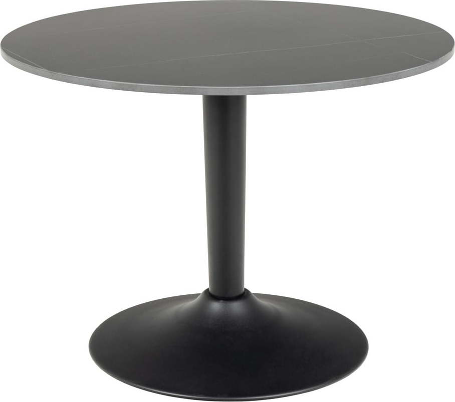 Černý kulatý konferenční stolek s keramickou deskou ø 60 cm Malta – Actona Actona