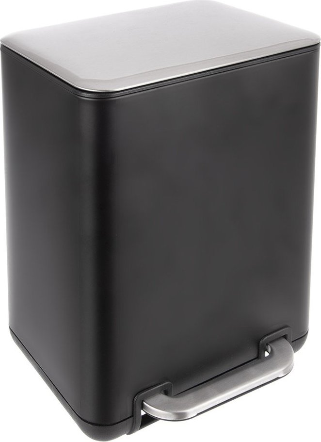 Černý nášlapný odpadkový koš z nerezové oceli 20 l Black – Orion Orion