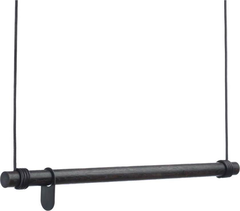 Černý nástěnný věšák z dubového dřeva 80 cm Swing M – LIND DNA Lind DNA
