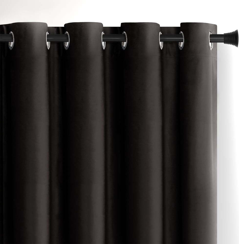 Černý sametový dimout závěs 140x270 cm Eyelets – Restilo Restilo