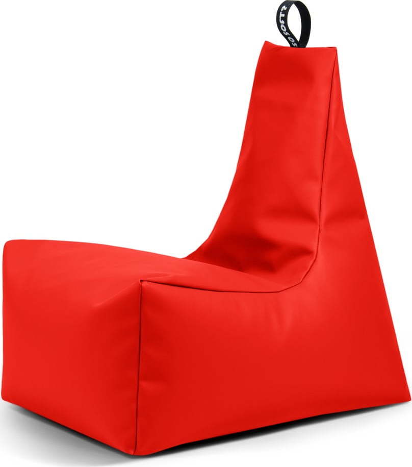 Červený dětský sedací vak z imitace kůže Icy M – So Soft? So Soft?