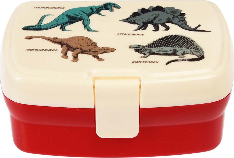 Červený/krémový dětský svačinový box Prehistoric Land – Rex London Rex London