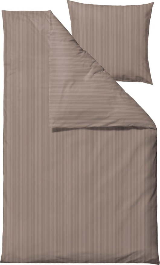 Damaškové povlečení taupe na jednolůžko 140x200 cm Noble – Södahl Södahl