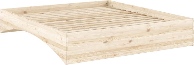 Dvoulůžková postel z borovicového dřeva bez čela 180x200 cm v přírodní barvě Orbit – Karup Design Karup Design