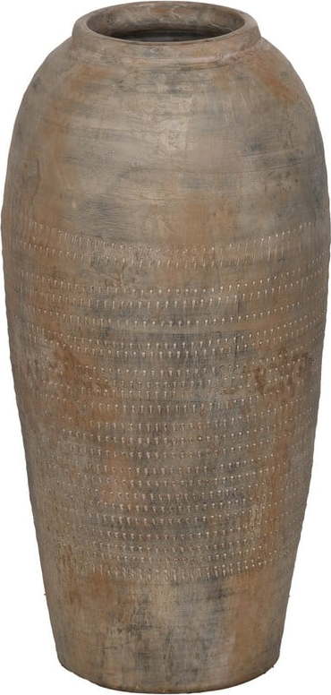 Hnědá keramická vysoká váza (výška 49 cm) Antigo – Ixia Ixia
