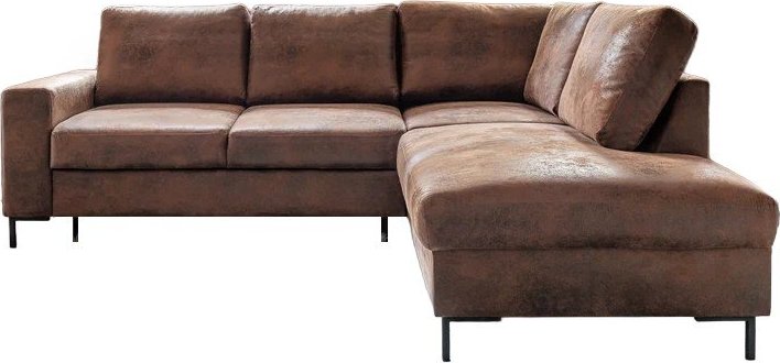 Hnědá rozkládací rohová pohovka z imitace kůže (pravý roh) Lofty Lilly – Miuform Miuform