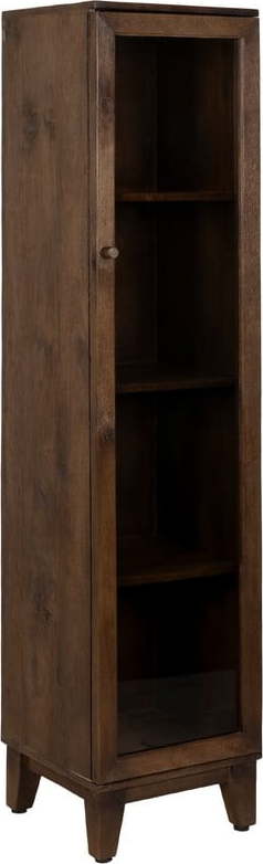 Hnědá vitrína z mangového dřeva 40x180x40 cm Ravi – Ixia Ixia