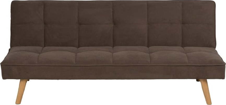 Hnědá žinylková rozkládací pohovka 175 cm – Ixia Ixia