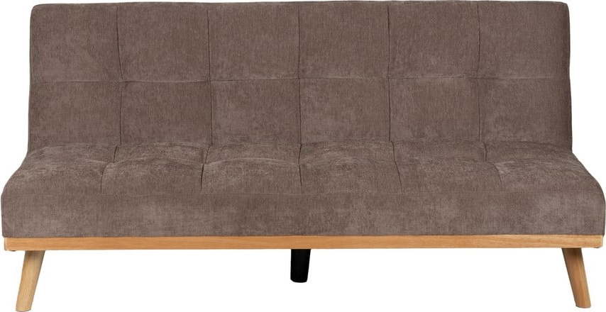 Hnědá žinylková rozkládací pohovka 178 cm – Ixia Ixia