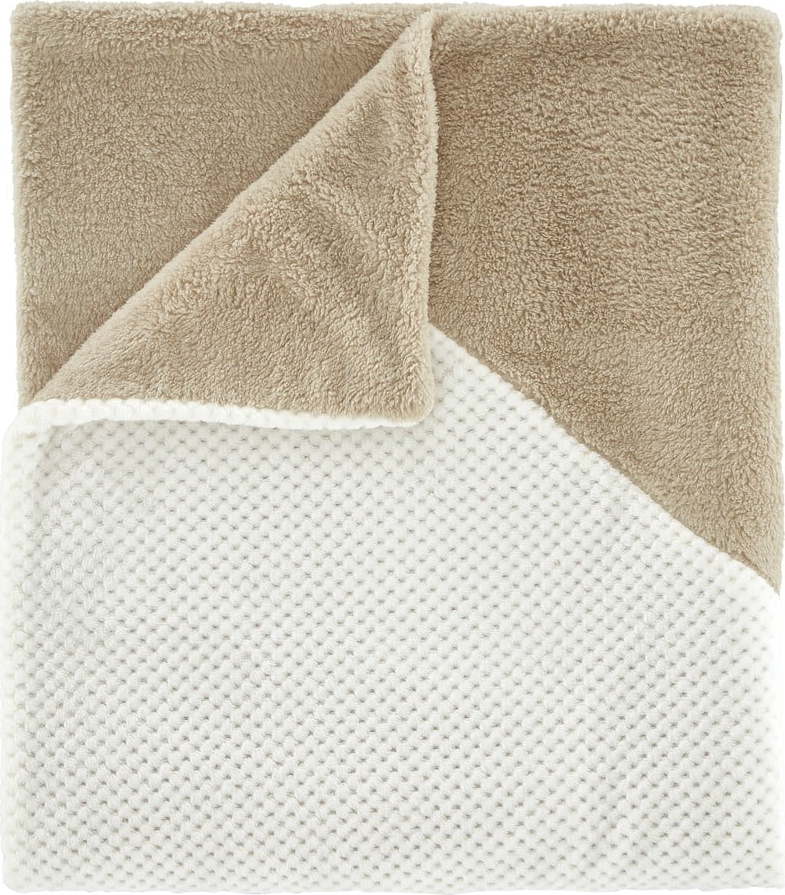 Hnědá/béžová deka z mikroplyše 130x170 cm Cosy Larsson Geo – Catherine Lansfield Catherine Lansfield