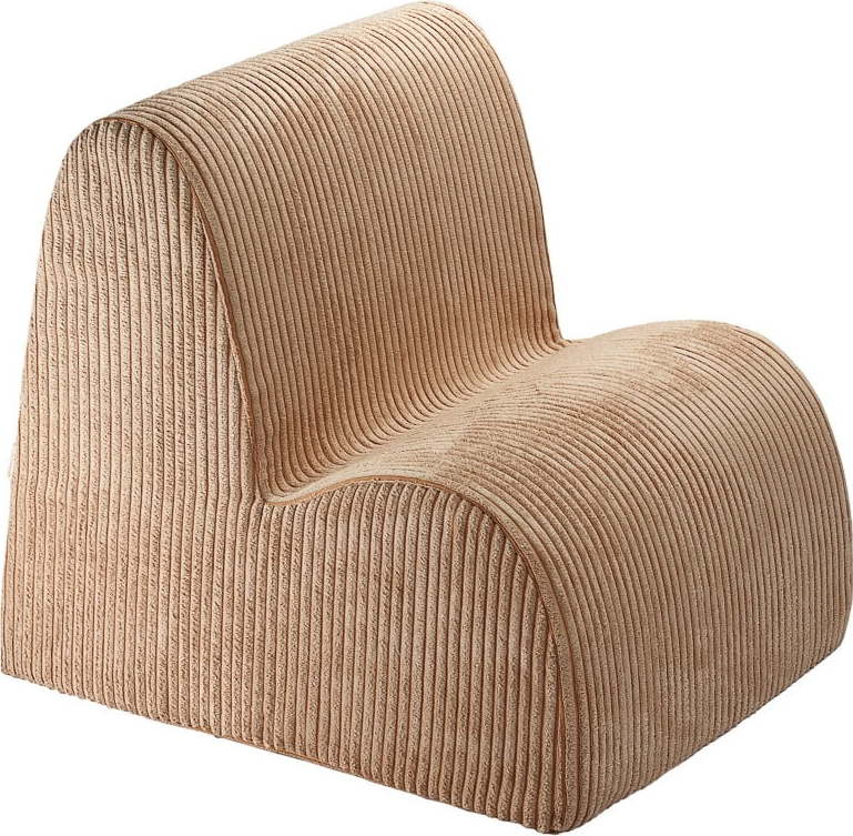 Hnědé manšestrové dětské křesílko Cloud – Wigiwama Wigiwama